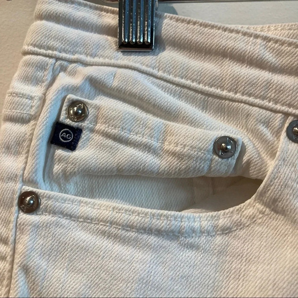 AG Sz 30R The Stilt Cigarette Roll Up White Jeans - Picture 4 of 10
